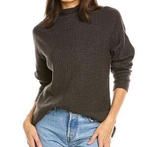 Modern Citizen Juliana Directional Ribbed Sweater Heather Charcoal Sz Womens XL